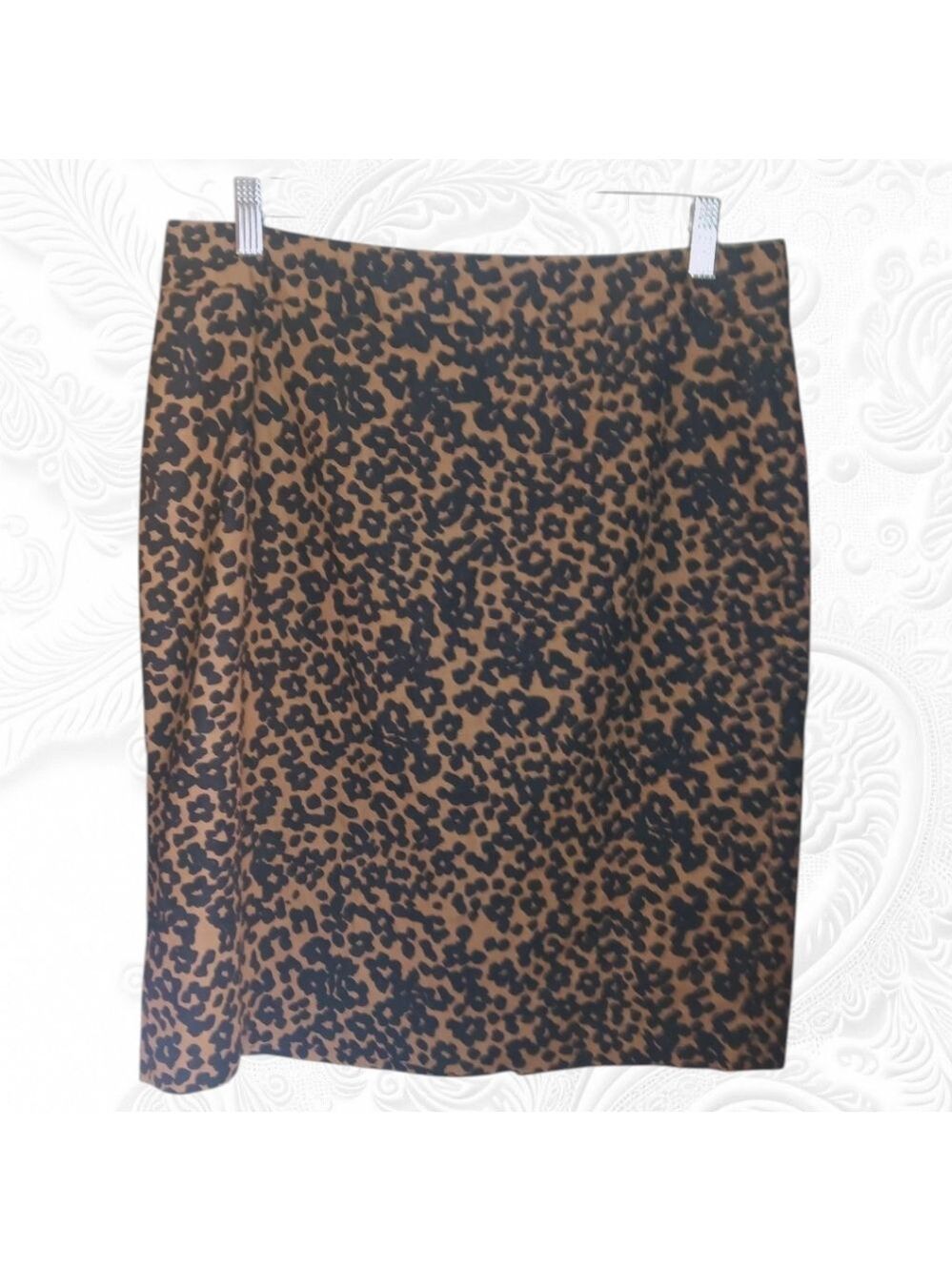 Banana Republic Knee Length Leopard Animal Print Skirt